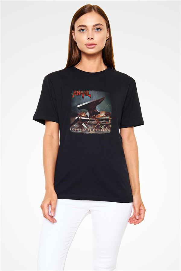 Anvil Printed Unisex Black T-Shirt