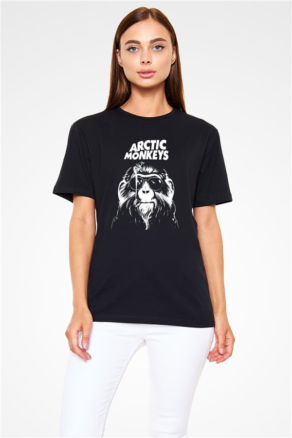 Arctic Monkeys Sunglasses Monkey Black Unisex T-Shirt