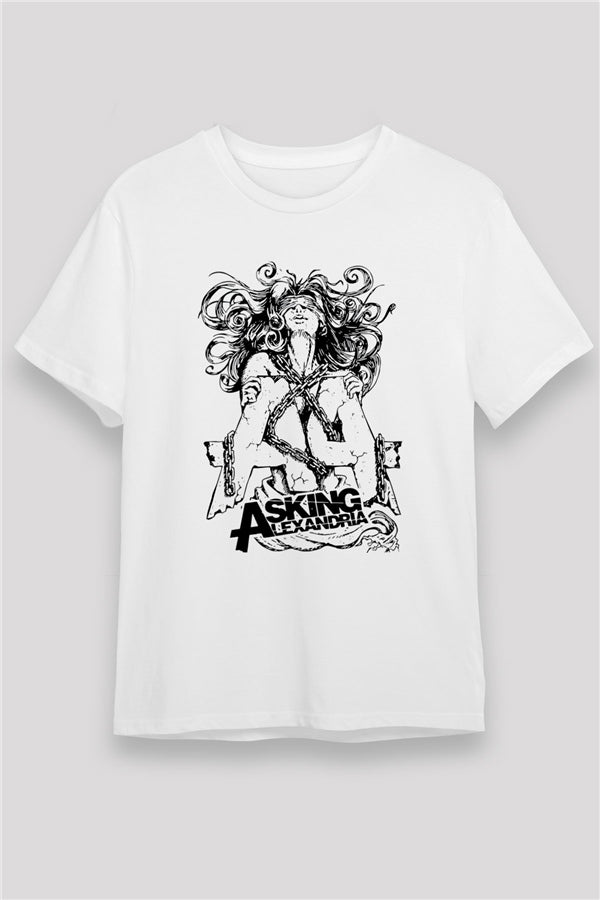 Asking Alexandria White Unisex T-Shirt