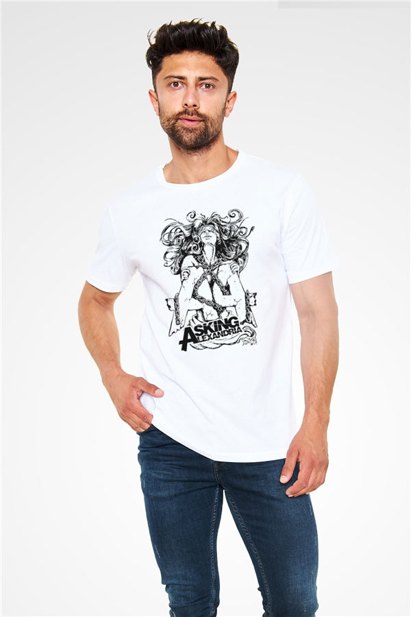 Asking Alexandria White Unisex T-Shirt