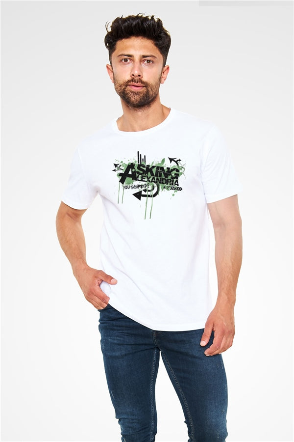 Asking Alexandria White Unisex T-Shirt