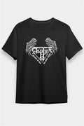 Asphyx Printed Unisex Black T-Shirt