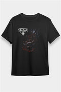 Asphyx Printed Unisex Black T-Shirt