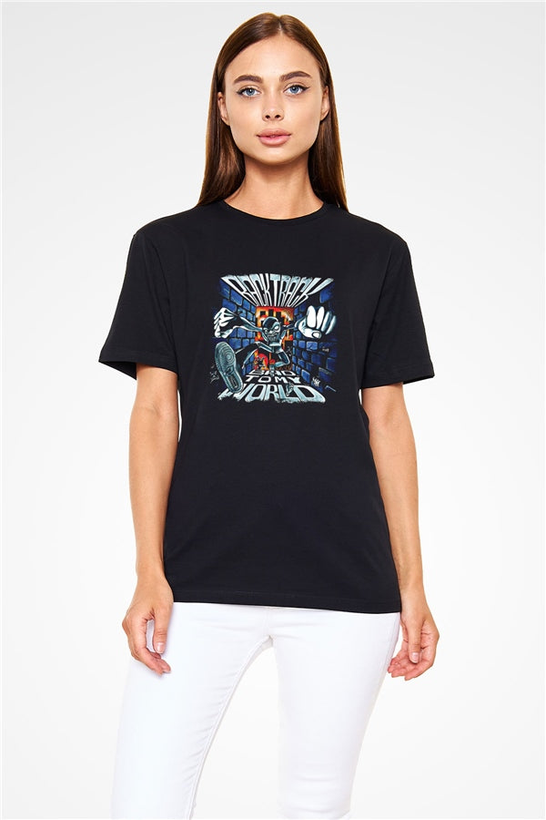 Backtrack Printed Unisex Black T-Shirt