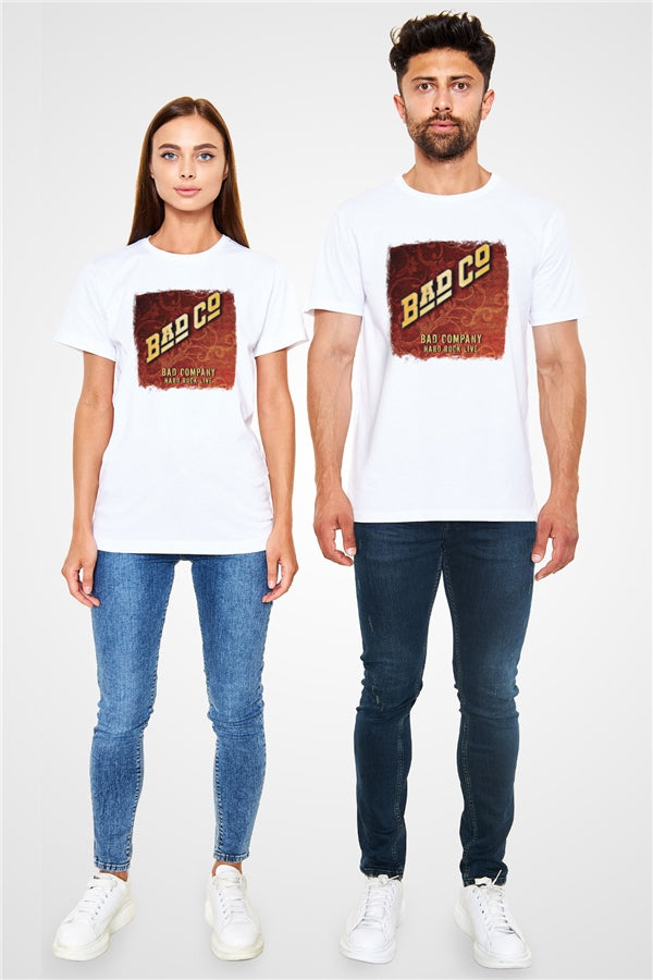 Bad Company Printed Unisex White T-Shirt