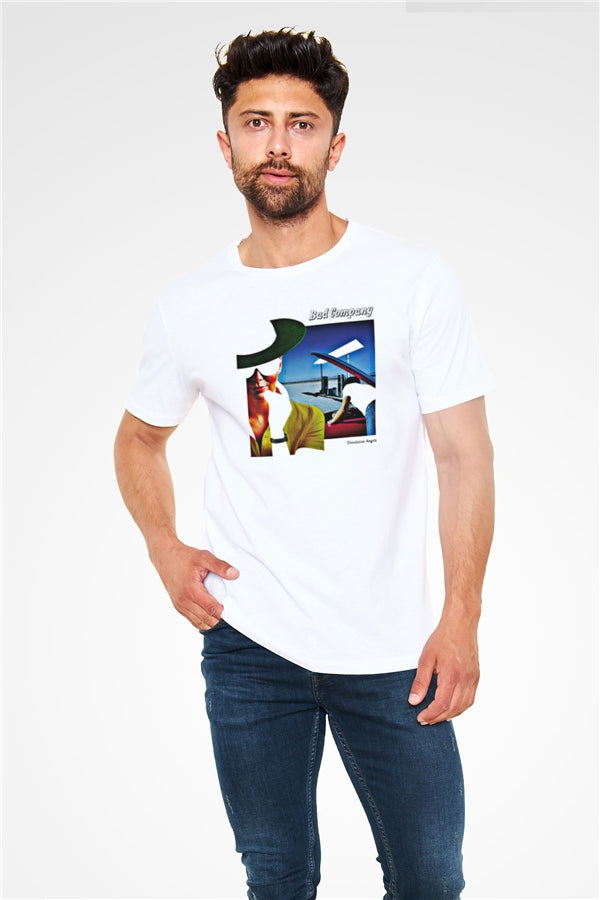 Bad Company Printed Unisex White T-Shirt