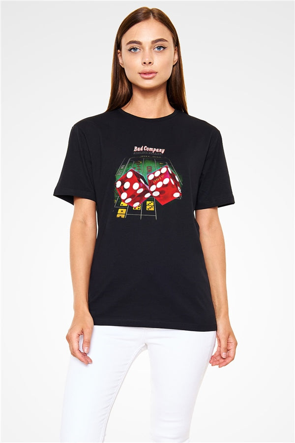 Bad Company Printed Unisex Black T-Shirt