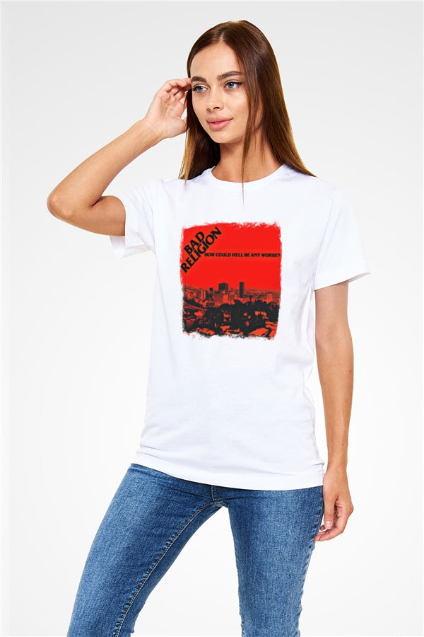 Bad Religion Printed Unisex White T-Shirt