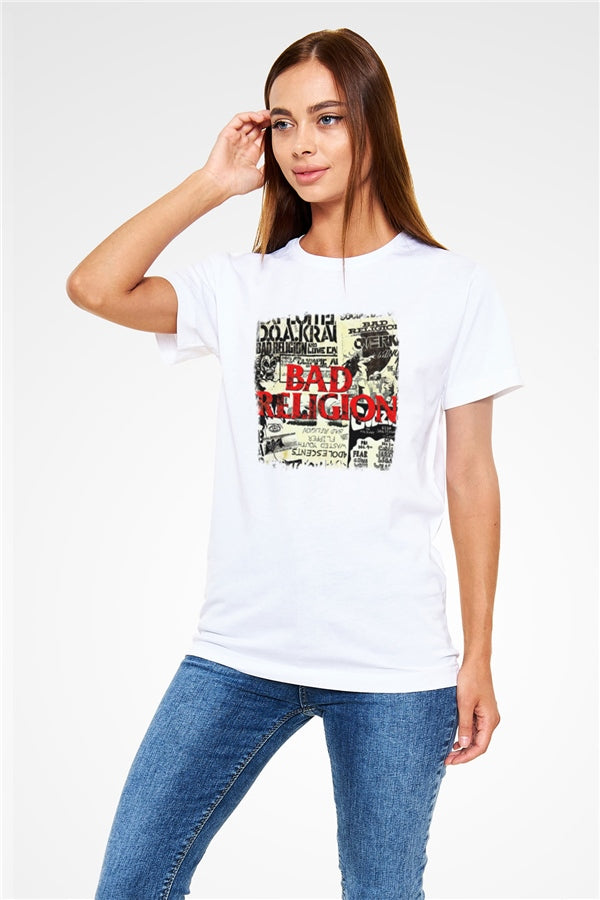 Bad Religion Printed Unisex White T-Shirt