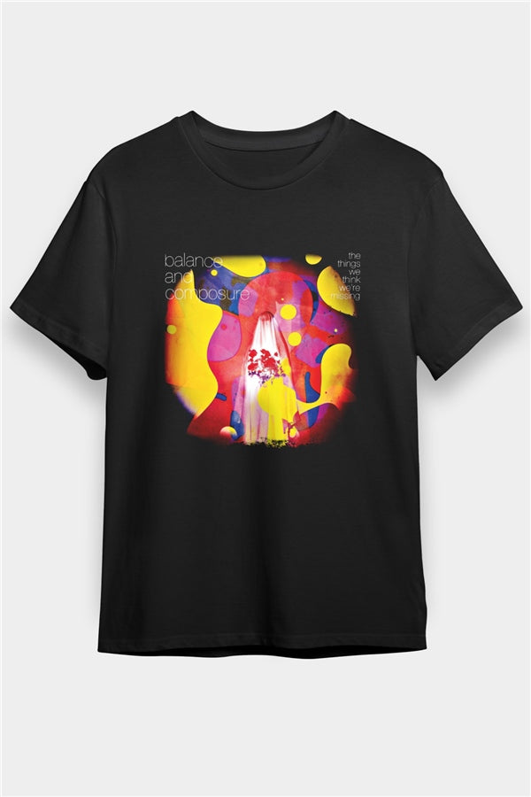 Balance and Composure Printed Unisex Black T-Shirt