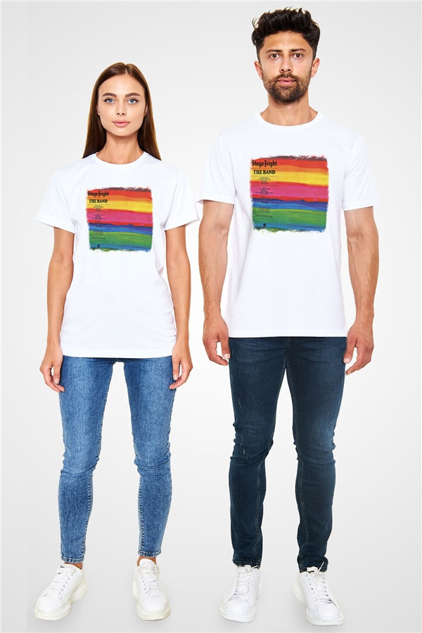 Band Print Unisex White T-Shirt