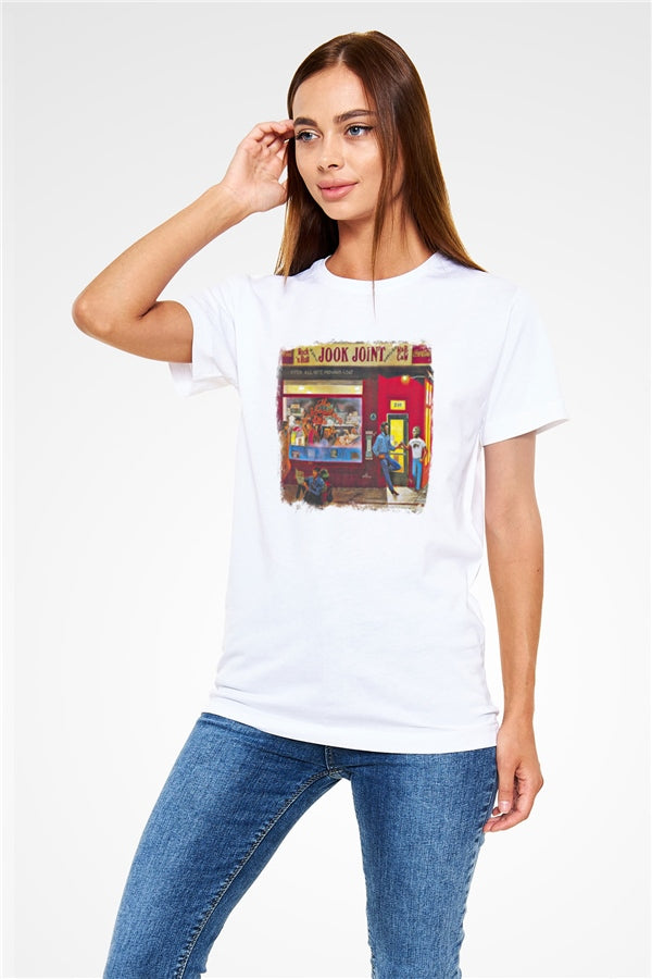 Band Print Unisex White T-Shirt