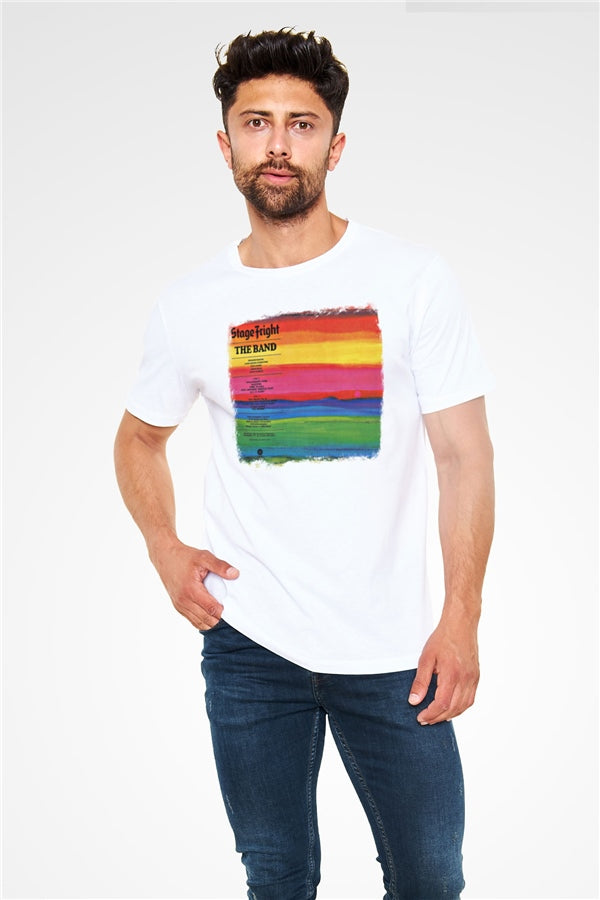 Band Print Unisex White T-Shirt