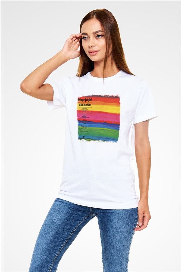 Band Print Unisex White T-Shirt