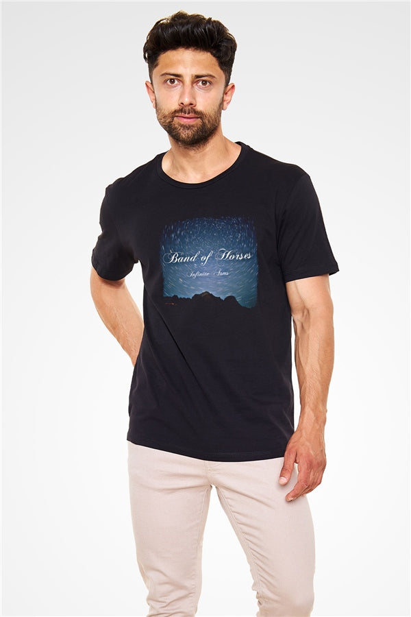 Band of Horses Printed Unisex Black T-Shirt