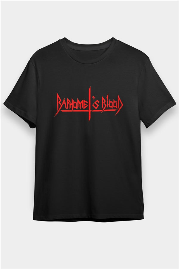 Baphomets Blood Printed Unisex Black T-Shirt