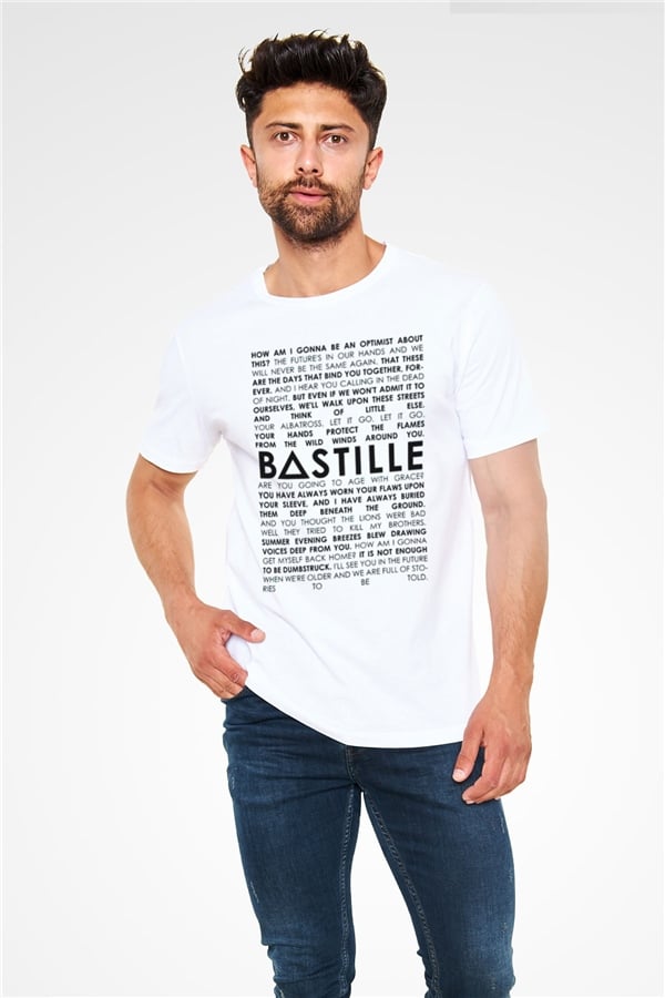 Bastille White Unisex T-Shirt