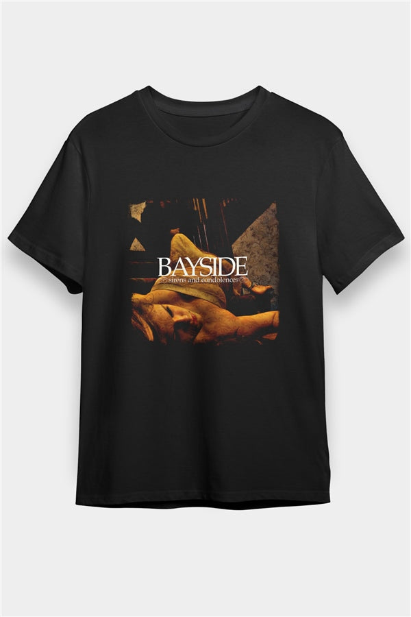 Bayside Printed Unisex Black T-Shirt