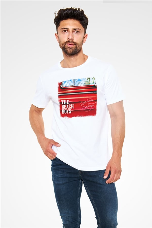 Beach Boys Printed Unisex White T-Shirt