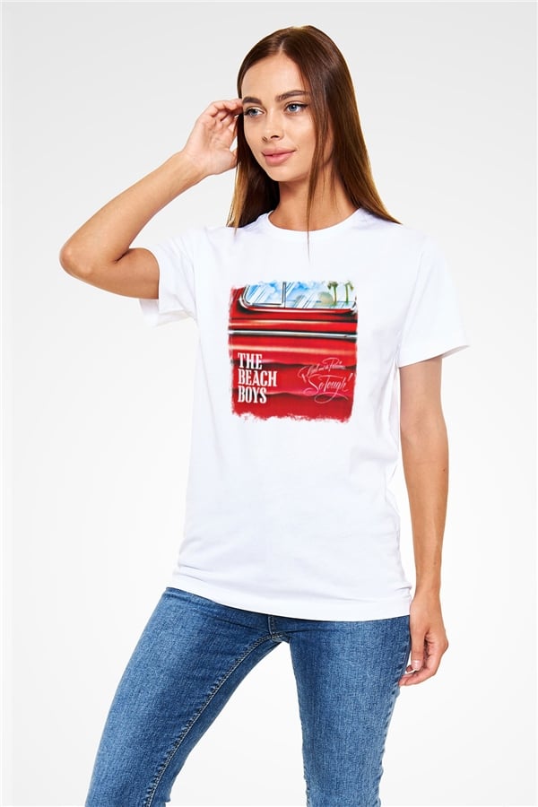 Beach Boys Printed Unisex White T-Shirt