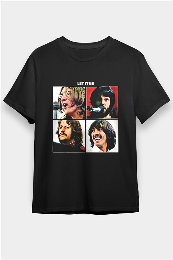 Beatles Printed Unisex Black T-Shirt