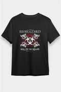 Biohazard Printed Unisex Black T-Shirt