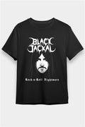 Black Jackal Printed Unisex Black T-Shirt