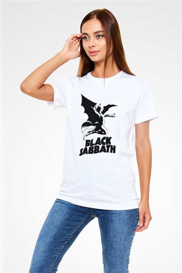 Black Sabbath White Unisex T-Shirt