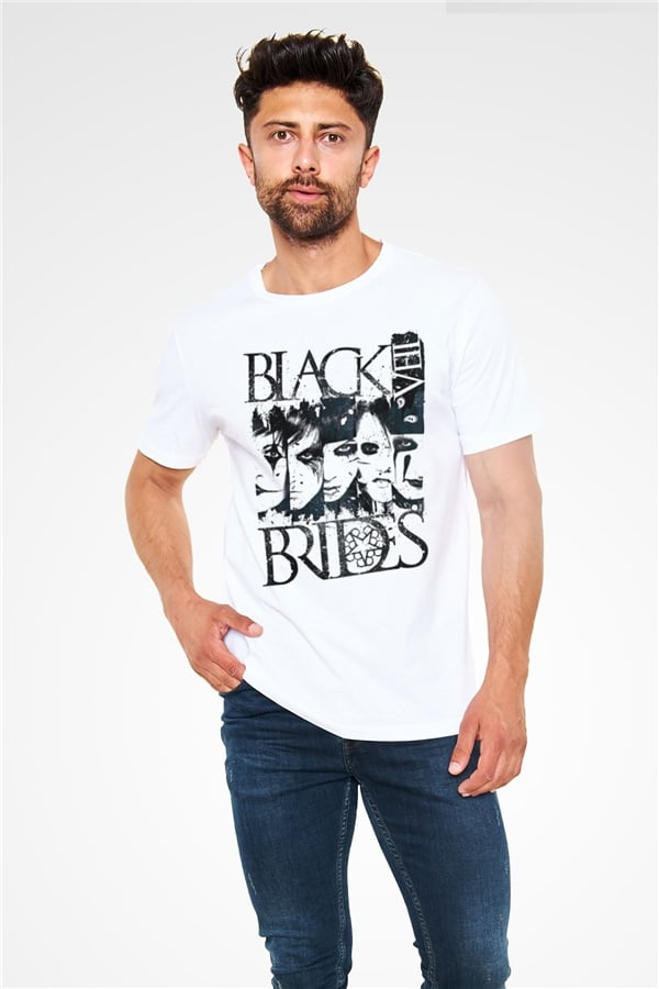 Black Veil Brides White Unisex T-Shirt