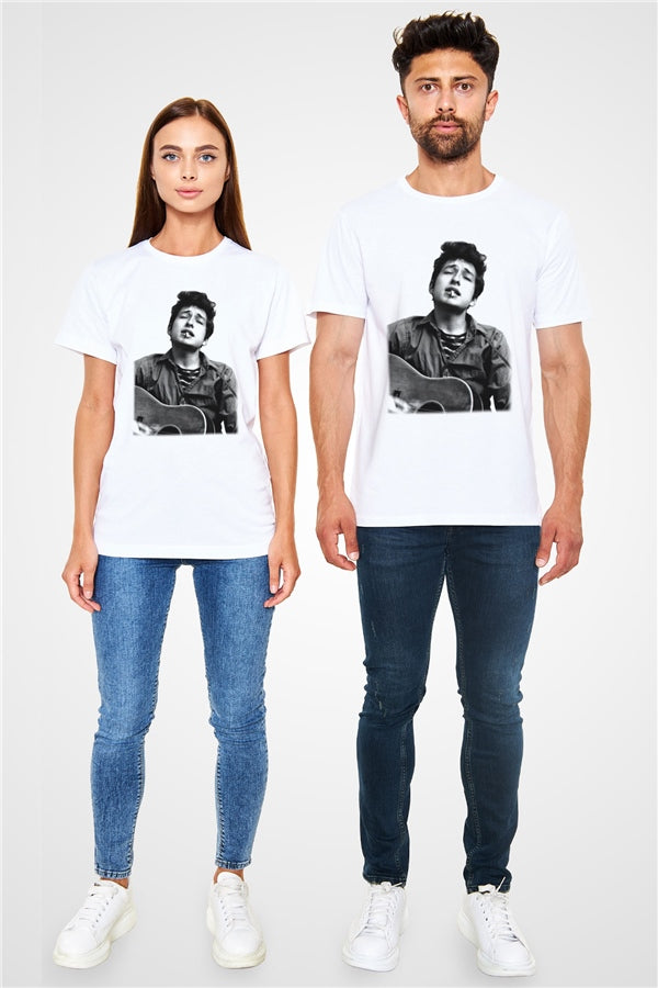 Bob Dylan White Unisex T-Shirt