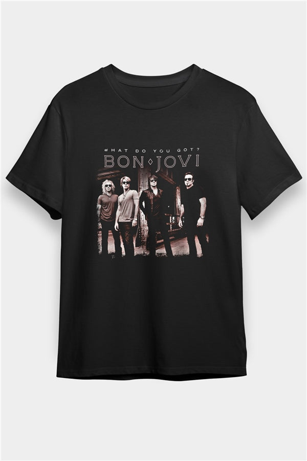 Bon Jovi Printed Unisex Black T-Shirt