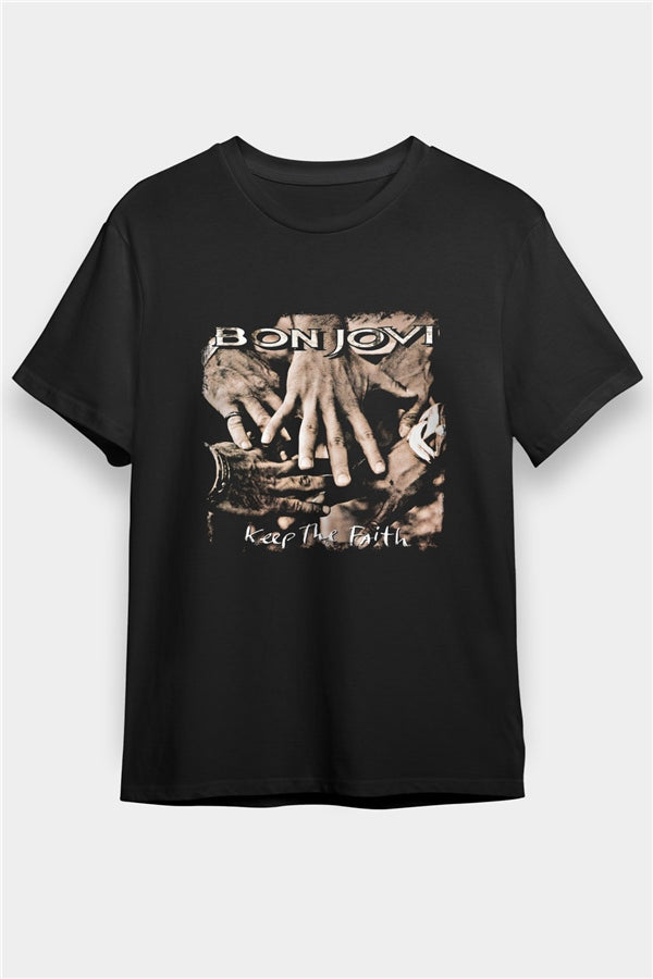 Bon Jovi Printed Unisex Black T-Shirt