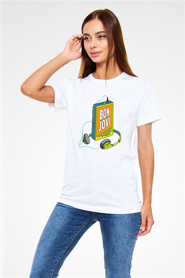 Bon Jovi White Unisex T-Shirt