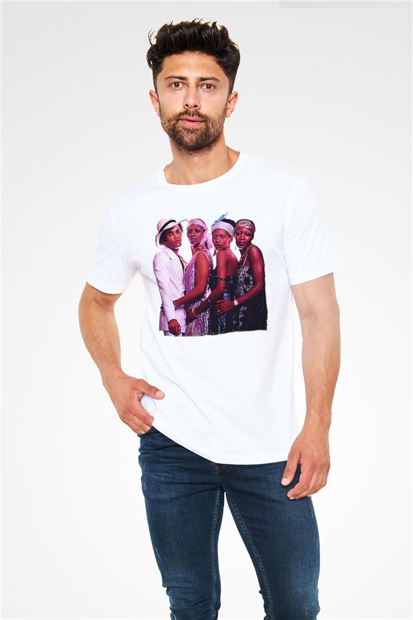 Boney M Printed Unisex White T-Shirt
