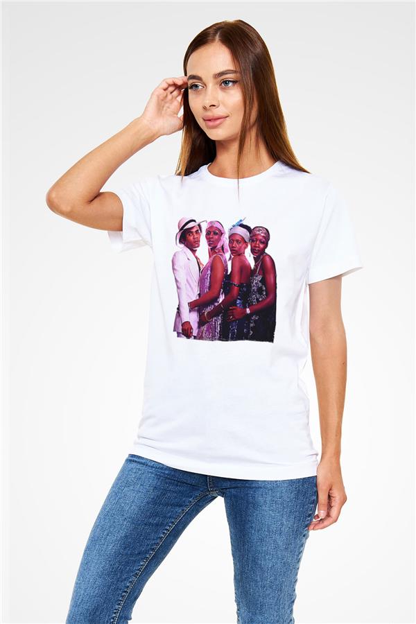 Boney M Printed Unisex White T-Shirt