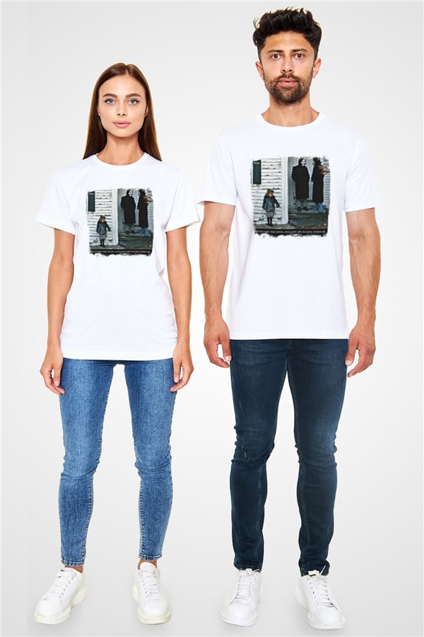 Brand New Printed Unisex White T-Shirt