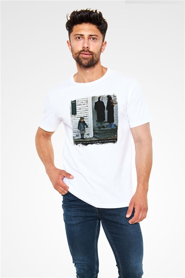 Brand New Printed Unisex White T-Shirt