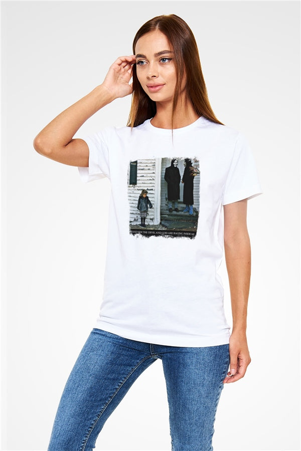 Brand New Printed Unisex White T-Shirt