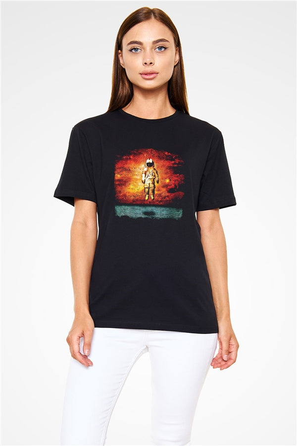 Brand New Printed Unisex Black T-Shirt
