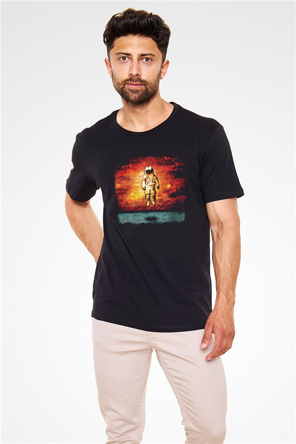 Brand New Printed Unisex Black T-Shirt