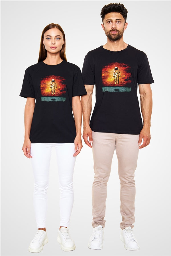 Brand New Printed Unisex Black T-Shirt