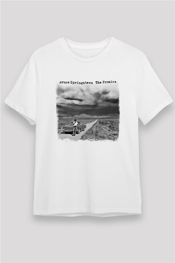 Bruce Springsteen Printed Unisex White T-Shirt