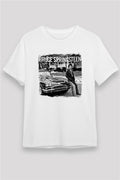 Bruce Springsteen Printed Unisex White T-Shirt