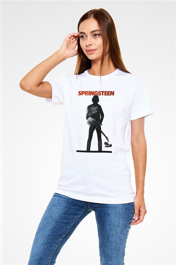 Bruce Springsteen White Unisex T-Shirt