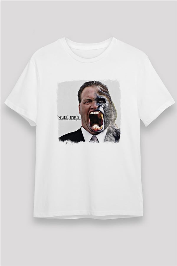Brutal Truth Printed Unisex White T-Shirt