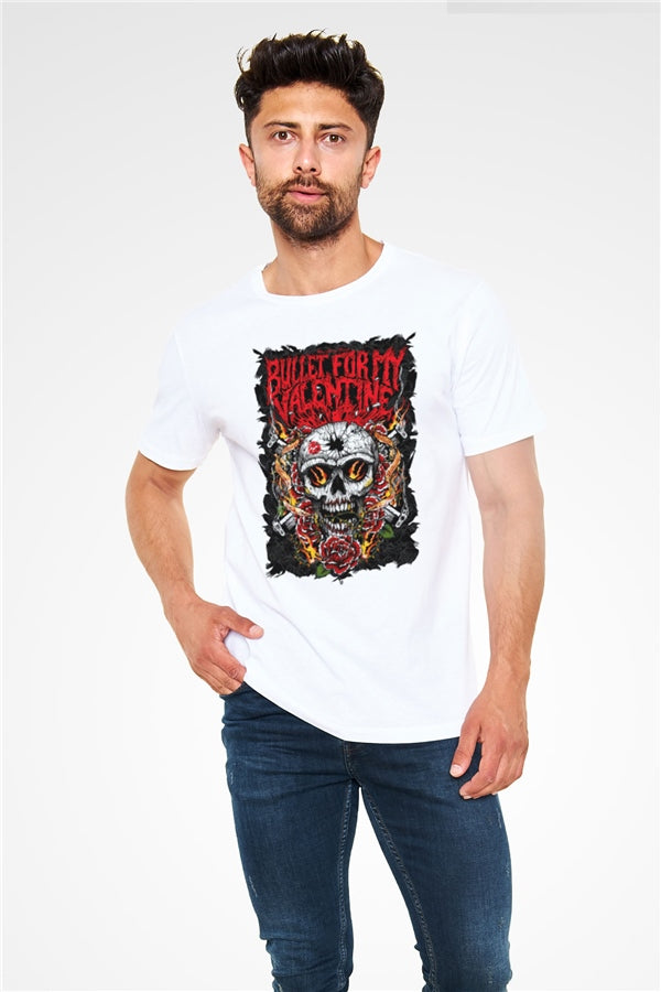 Bullet for My Valentine White Unisex T-Shirt