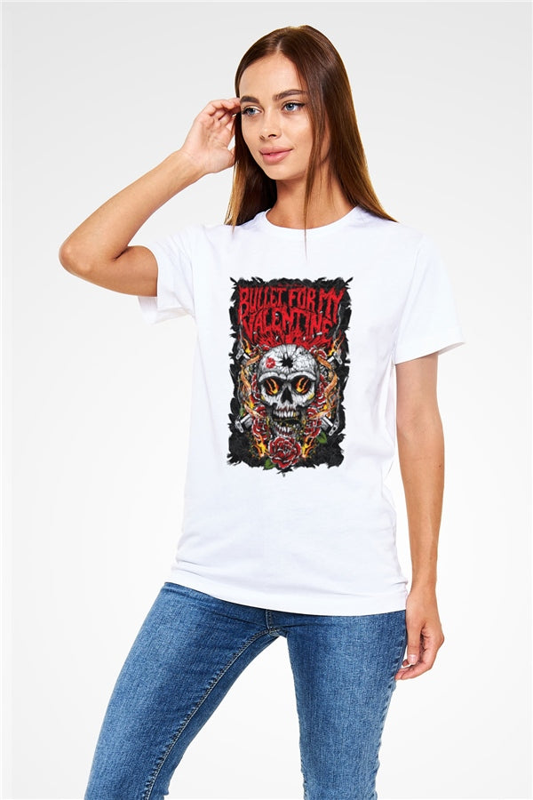 Bullet for My Valentine White Unisex T-Shirt