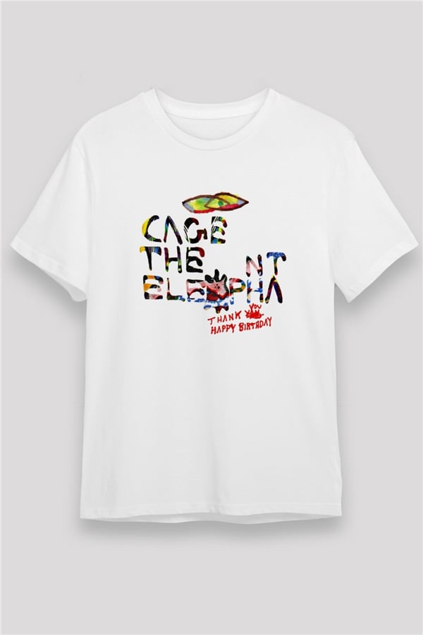Cage the Elephant Printed Unisex White T-Shirt