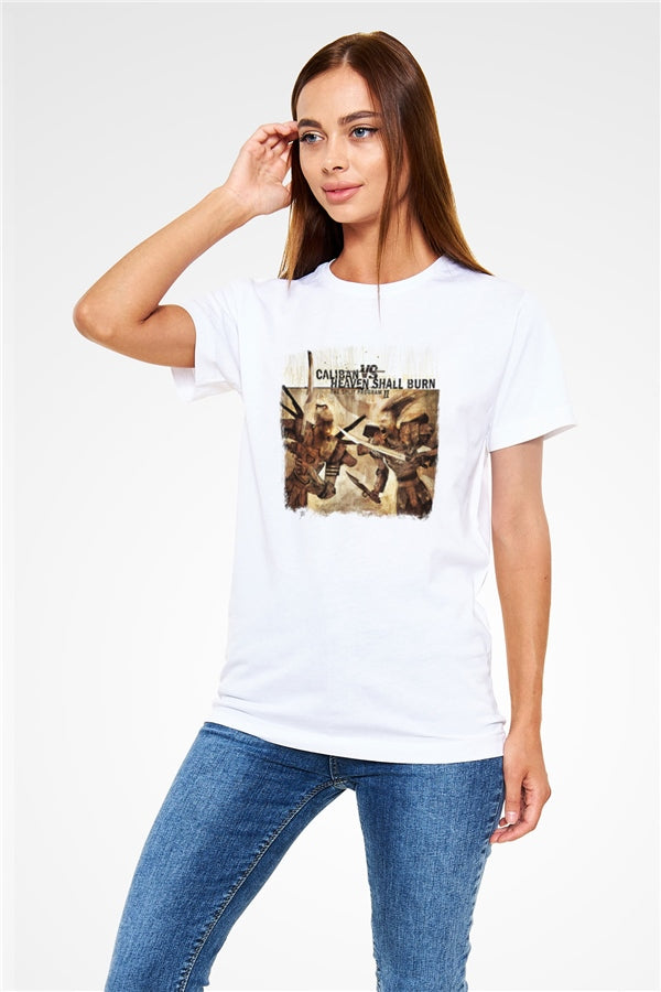Caliban Printed Unisex White T-Shirt