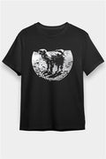Camel Printed Unisex Black T-Shirt